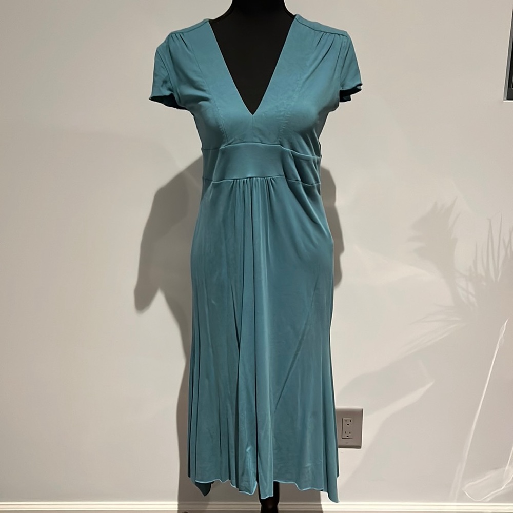 Jersey asymmetric cut dress